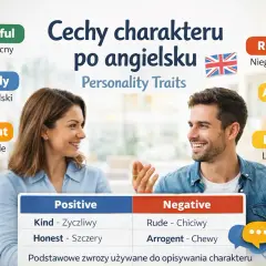 Uśmiechnięci ludzie, nauka cech charakteru po angielsku. Opis postaci: Helpful, Friendly, Confident, Rude, Arrogant, Lazy.