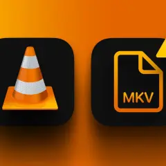 VLC media player icon next to an MKV file icon with a warning sign. This image might be about VLC AVI codecs or issues with MKV playback.