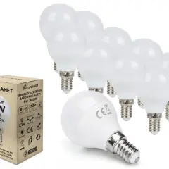Żarówka G45 to mała, kulista żarówka LED o gwincie E14, idealna do lamp dekoracyjnych. Ten zestaw zawiera 10 sztuk.