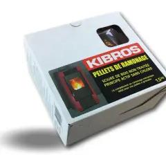 Boîte de pellets de ramonage KIBROS pour poêle à granulés.