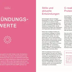 Kapitel 5 erklärt Entzündungswerte, darunter das C-reaktive Protein (CRP), ein wichtiges kleines Blutbild für Leberwerte und Entzündungen.