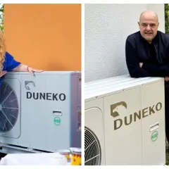 Magda Gessler i Robert Makłowicz przy pompach ciepła Duneko. Dowiedz się, jak uzyskać dofinansowanie do pompy ciepła.