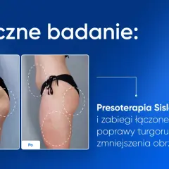 Przed i po zabiegu presoterapii Sisley 2.0. Widoczne spektakularne presoterapia efekty: poprawa jędrności skóry i redukcja obrzęków.