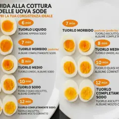 Guide pour la cuisson des œufs durs : découvrez la consistance idéale pour vos œufs durs, du liquide au complètement cuit.