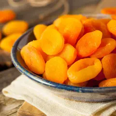 Get your daily dose of potassium with these dried apricots. They're a healthy snack that supports your body's functions.