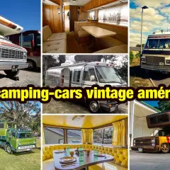 Collection de camping-cars américains vintage, des modèles iconiques aux intérieurs cosy, parfaits pour l'aventure sur la route.