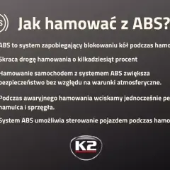 Jak hamować z ABS? System zapobiega blokowaniu kół, skraca drogę hamowania i zwiększa bezpieczeństwo. Podczas awaryjnego hamowania wciskaj pedał hamulca i sprzęgła. ABS pozwala sterować pojazdem.
