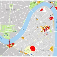 Mappa di Verona: scopri cosa vedere, dall'Arena al Ponte Pietra, passando per Castelvecchio e la Casa di Giulietta.