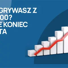 Przegrywasz z S&P 500? To nie koniec świata. Wykres słupkowy z czerwoną linią spadkową.