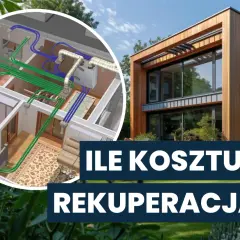 Schemat wentylacji mechanicznej z odzyskiem ciepła (rekuperacja) w nowoczesnym domu. Poznaj rodzaje wentylacji.