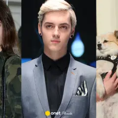 Trzy osoby: dziewczyna w moro, chłopak w garniturze i kobieta z pieskiem. Czy to przyszli uczestnicy Top Model 2025?