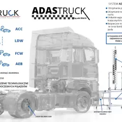 System ADAS eN-TRUCK pomaga kierowcom unikać zdarzeń, wykorzystując m.in. kalibrację laserową i radarową.
