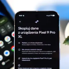 Jak przenieść kontakty z telefonu na telefon? Ekran telefonu Pixel 9 Pro XL pokazuje opcję "Skopiuj dane", sugerując łatwy sposób na migrację danych.