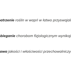 Wapń w łatwo przyswajalnej formie dla roślin. Wapnovit zapobiega chorobom i poprawia jakość plonów.