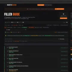 NarutoKaizen zeigt alle 720 Naruto-Folgen, inklusive **naruto filler folgen**, um die Geschichte ohne unnötige Füller zu verfolgen.