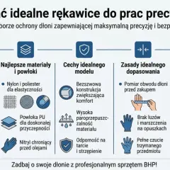 Przewodnik po wyborze rękawic do prac precyzyjnych: zastosowanie, materiały, cechy, dopasowanie i kiedy wymienić. Idealne rękawice do szlifowania zapewnią komfort i bezpieczeństwo.