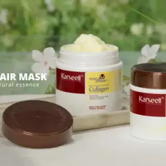 Karseell Maca Hair Mask z kolagenem, naturalny ekstrakt dla zdrowych włosów.