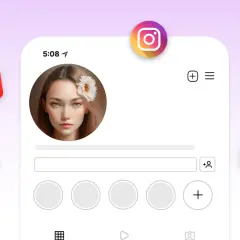 Profil użytkownika z pięknym **awatar**em, otoczony ikonami YouTube, LinkedIn, Instagram, Facebook i Twitter.