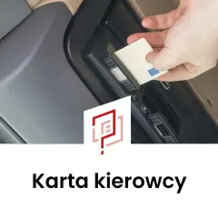 Wkładanie karty kierowcy do tachografu. Wniosek o kartę kierowcy jest ważny.
