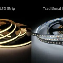 Porównanie taśm LED: gładkie COB LED Strip kontra tradycyjne z widocznymi diodami SMD.