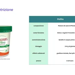 Psyllogel Fibra, integratore a base di psillio, aiuta a regolarizzare il transito intestinale, utile per il colon irritabile.