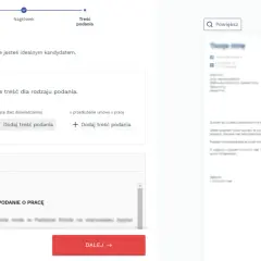 Jak napisać podanie o pracę? System podpowiada gotowe teksty, aby ułatwić Ci stworzenie idealnego dokumentu. Wybierz szablon i uzupełnij dane.