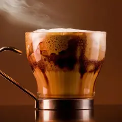 Un delizioso caffè marocchino fumante, con schiuma e gocce di cioccolato. Scopri come si fa!