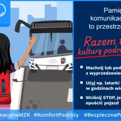Dziewczyna z plecakiem czeka na autobus na przystanku na żądanie. Pamiętajmy o kulturze podróżowania.