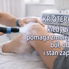 Krioterapia: zimno pomaga zmniejszyć ból, obrzęk i stan zapalny. Zabieg na kolano.