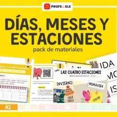 Materiales para profes sobre días, meses y estaciones. Incluye actividades, infografías y mapas de inspiración para aprender los meses del año.
