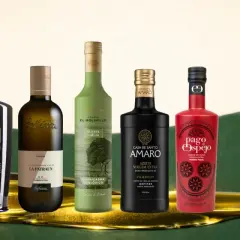 Pięć butelek oliwy z oliwek premium, w tym ORO PARQUEOLIVA i Pago de Espejo. Szukasz najlepszej oliwy z oliwek?