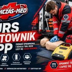 Kurs KPP Ratownik medyczny z Tomczak-Med. Ćwiczenia RKO, AED, urazy, ewakuacja. Zdobądź uprawnienia i działaj tam, gdzie liczy się każda sekunda.