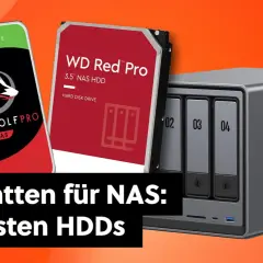 NAS-Festplatten von Seagate und WD Red Pro, bereit für ein RAID-System. Tipps für die besten HDDs.
