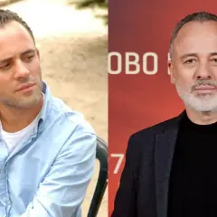 Javier Gutiérrez, actor conocido por su altura y versatilidad, en dos etapas de su carrera.