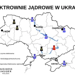 Ukraina: Elektrownie jądrowe mapa, status, zagrożenia