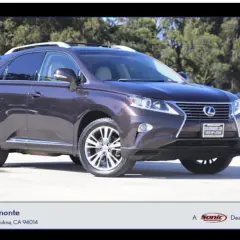 Mörkbrun Lexus RX 450h, en SUV med takräcken. Kanske ett lexus rx 450h problem som behöver åtgärdas?