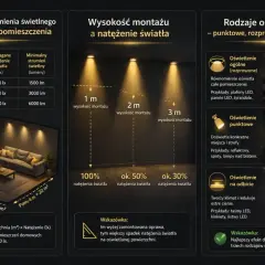 Wybierz odpowiednie ile lumenów do łazienki, uwzględniając powierzchnię i wysokość montażu. Poradnik pokazuje, jak dobrać oświetlenie.
