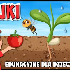 Wesołe bajki dla 2 latka o roślinkach, pszczółce i dzieciach uczących się o naturze.