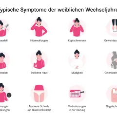 Kopfschmerzen sind ein häufiges Symptom der Wechseljahre, neben Haarausfall, Hitzewallungen und Stimmungsschwankungen.
