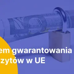 Zabezpieczone pieniądze symbolizują bezpieczeństwo depozytów dzięki systemowi gwarantowania, wspieranemu przez bankowy fundusz gwarancyjny.