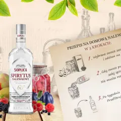 Butelka Soplicy Spirytus Naleśnikowy, owoce i przepis na nalewkę. Poczuj ducha puszczy tworząc własne trunki.