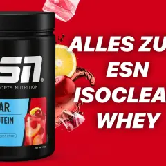 ESN Isoclear Whey Protein Isolate 300g: Erfrischender Kirsch-Zitronen-Geschmack für dein Training. Laktose- & zuckerfrei.