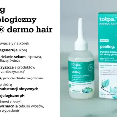 Peeling trychologiczny Tołpa dermo hair do skóry głowy przetłuszczającej się. Oczyszcza, regeneruje i reguluje sebum, zapewniając dłużej świeże włosy.