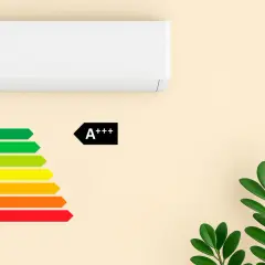 Etiqueta energética de aire acondicionado. Compara la diferencia consumo aire acondicionado A++ y A+++ para un hogar eficiente.