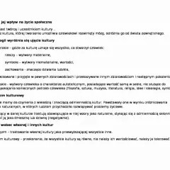 Fragment tekstu artykułu o kulturze, z nagłówkami i wypunktowaniami.