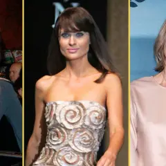 Aneta Kręglicka młoda na trzech zdjęciach: w szarej bluzce, w srebrnej sukni i w różowej bluzce.