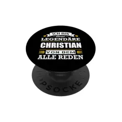 Schwarzer Kreis mit weißem Text: "Ich bin dieser legendäre Christian, von dem alle reden.