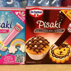 Kolorowe pisaki do pierników Dr. Oetker: pastelowe, czekoladowe i złote. Idealne do dekoracji ciasteczek i wypieków.