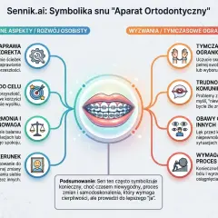 Sen o aparacie ortodontycznym, jak aparat ortodontyczny dla psa, symbolizuje potrzebę korekty i poprawy, choć bywa to proces wymagający.
