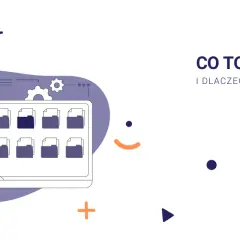 Ilustracja przedstawia kobietę zarządzającą plikami na ekranie, symbolizującą łatwy dostęp do danych przez ftp port.